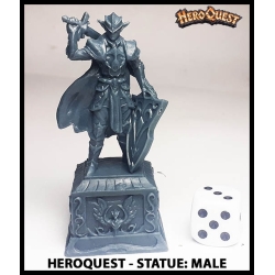Statue: Male Elf Warrior 28mm RPG miniature Terrain RISE OF THE DREAD MOON HEROQUEST