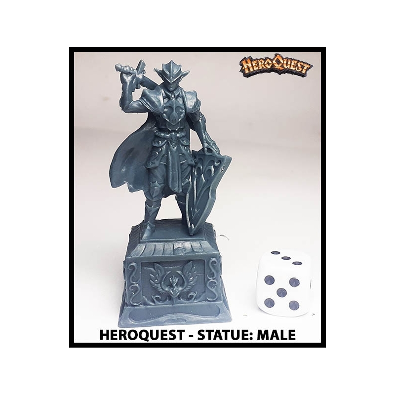 Statue: Male Elf Warrior 28mm RPG miniature Terrain RISE OF THE DREAD MOON HEROQUEST