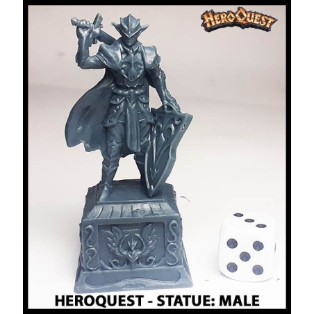 Statue: Male Elf Warrior 28mm RPG miniature Terrain RISE OF THE DREAD MOON HEROQUEST