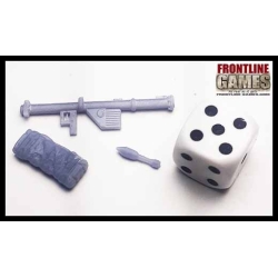 Panzerschreck w/Ammo Rack Pack & Rockets (5) 28mm WWII FRONTLINE GAMES
