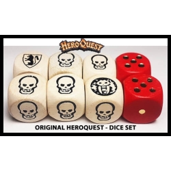 HEROQUEST DICE SET (8) ORIGINAL HEROQUEST MILTON BRADLEY