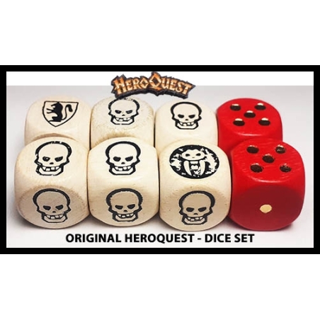 HEROQUEST DICE SET (8) ORIGINAL HEROQUEST MILTON BRADLEY