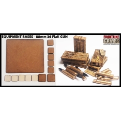 Equipment Bases - FlaK 36 88mm Gun (Bases/Accessories) 28mm WWII FRONTLINE GAMES