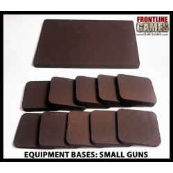 Equipment Bases - Small Gun Bases (for Artillery/AT gun and crew) 28mm WWII FRONTLINE GAMES