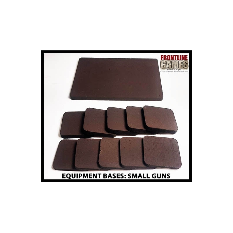 Equipment Bases - Small Gun Bases (for Artillery/AT gun and crew) 28mm WWII FRONTLINE GAMES