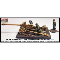 Equipment Bases - Medium Gun Bases (for gun and crew) 28mm WWII FRONTLINE GAMES