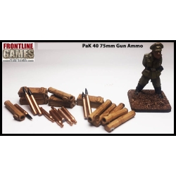 Pak 40 75mm AT Gun Ammo set 28mm WWII FRONTLINE GAMES