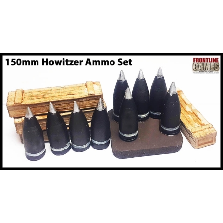 150mm Howitzer Ammo set 28mm WWII FRONTLINE GAMES