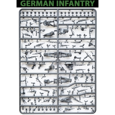 German Infantry Sprue (9) 28mm WWII VICTRIX