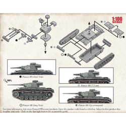 GERMAN Panzer III (Early or Late War Model) W/Shurtzen Medium Tank Sprue 15mm WWII BATTLEFRONT FLAMES OF WAR