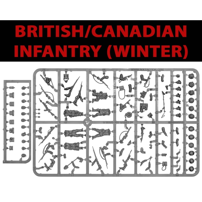 British & Canadian Army infantry (Winter) Sprue 28mm WWII WARLORD GAMES