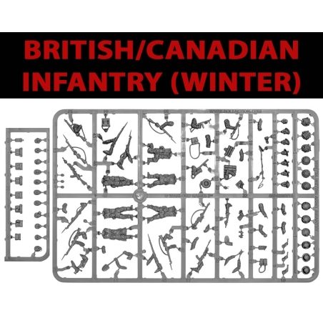 British & Canadian Army infantry (Winter) Sprue 28mm WWII WARLORD GAMES