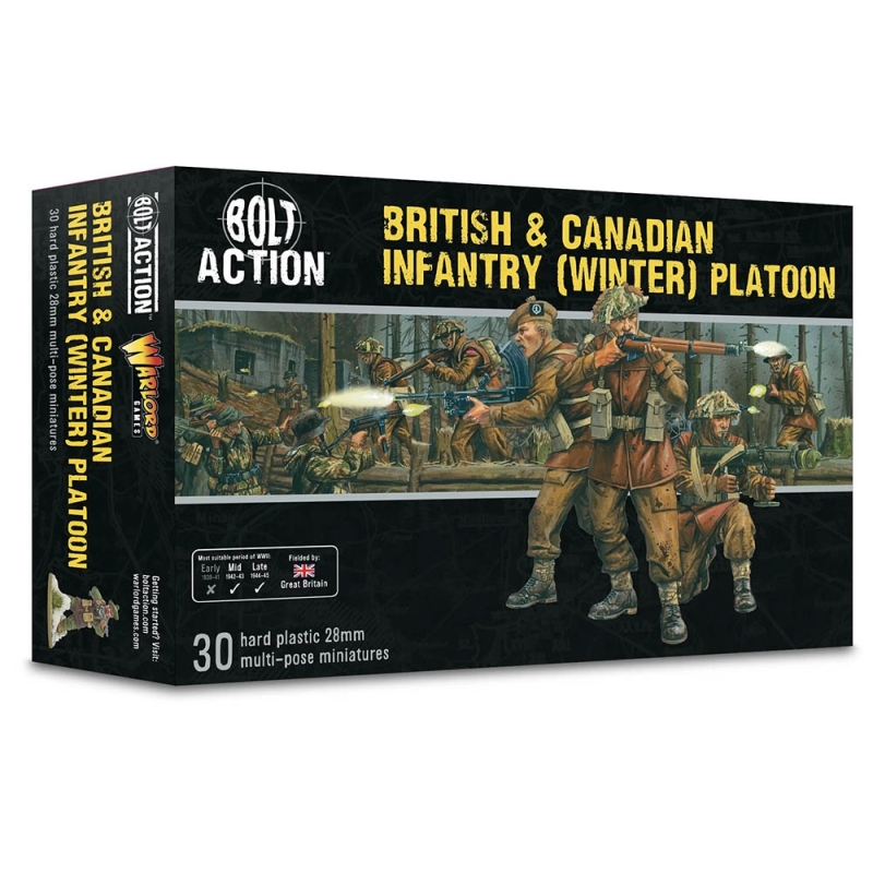 British & Canadian Army infantry (Winter) Boxed set 28mm WWII WARLORD GAMES