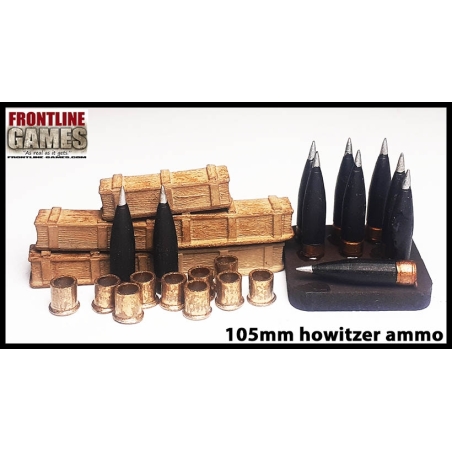 105mm Howitzer Ammo set 28mm WWII FRONTLINE GAMES
