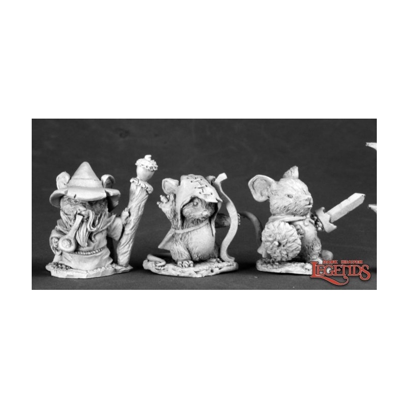 Mouslings (3): Wizard, Archer, Warrior DARK HEAVEN LEGENDS REAPER MINIATURES