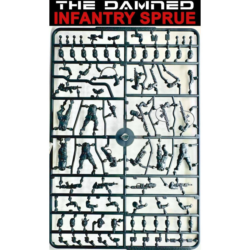 THE DAMNED Infantry Sprue (6) 28mm WARGAMES ATLANTIC