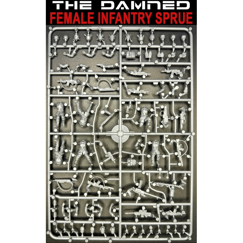 THE DAMNED Female Infantry Sprue (6) 28mm WARGAMES ATLANTIC