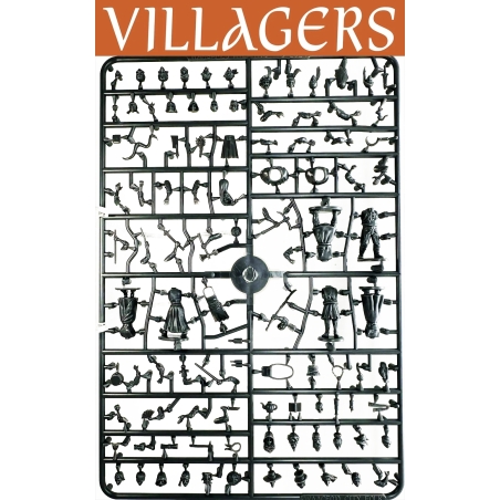 Villagers Sprue (6) 28mm WARGAMES ATLANTIC
