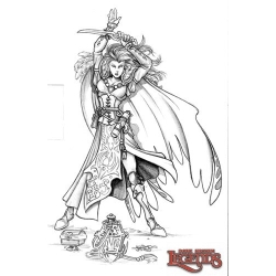 Gossamer Air Sorceress Half-Elf DARK HEAVEN LEGENDS REAPER MINIATURES