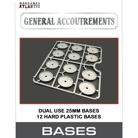 25mm Dual Use Bases Sprue (12)  WARGAMES ATLANTIC