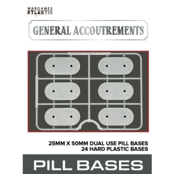 25 x 50mm Dual Use Bases Sprue (6)  WARGAMES ATLANTIC