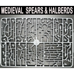 Weapons Sprue - Spears and Halberds 28mm Medeival  WARGAMES ATLANTIC