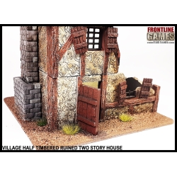 Village Half Timbered Ruined Two Story House FRONTLINE GAMES