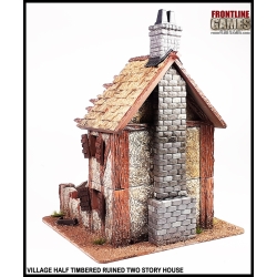 Village Half Timbered Ruined Two Story House FRONTLINE GAMES
