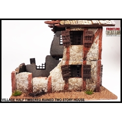Village Half Timbered Ruined Two Story House FRONTLINE GAMES