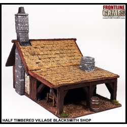 Half Timbered Village Blacksmith Shop w/Accessories FRONTLINE GAMES