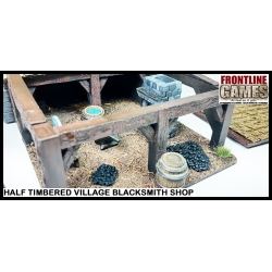 Half Timbered Village Blacksmith Shop w/Accessories FRONTLINE GAMES