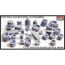 City/Village Building accessory set 28mm Terrain WWII FRONTLINE GAMES