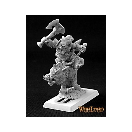 Durthen, Dwarven Berserker on Boar Ranger WARLORD REAPER MINIATURES