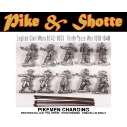 ECW Pikemen Charging (10) 28mm Thirty Years War Pike & Shotte