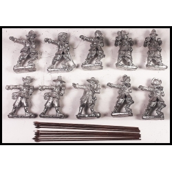 ECW Pikemen Charging (10) 28mm Thirty Years War Pike & Shotte