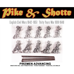 ECW Pikemen Advancing (10) 28mm Thirty Years War Pike & Shotte
