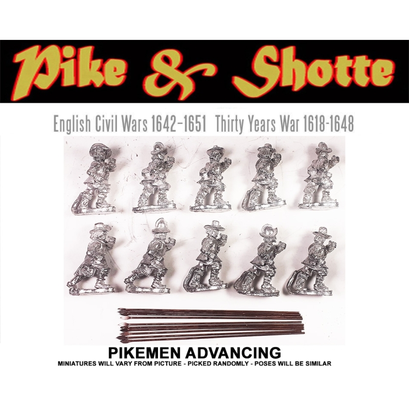 ECW Pikemen Advancing (10) 28mm Thirty Years War Pike & Shotte