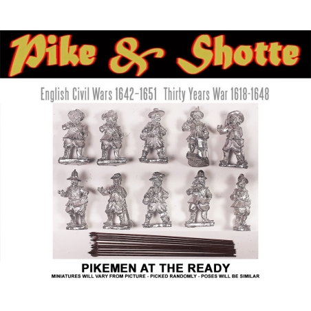 ECW Pike at the ready (10) 28mm Thirty Years War Pike & Shotte