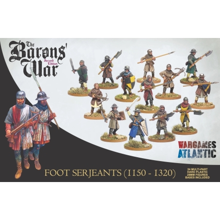 Foot Serjeants - 1100-1320 Boxed Set (24) 28mm WARGAMES ATLANTIC