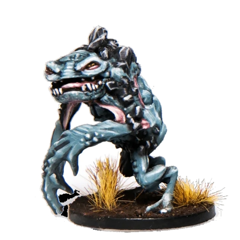 Froglodyte Warrior 2 28mm RPG Miniatures SFG GODTEAR
