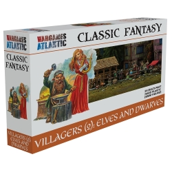Villagers 2 Elves & Dwarves (24) 28mm WARGAMES ATLANTIC