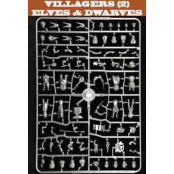 Villagers 2 Elves & Dwarves (8) 28mm WARGAMES ATLANTIC