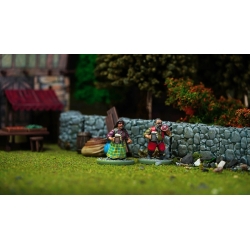 Villagers 2 Elves & Dwarves (8) 28mm WARGAMES ATLANTIC