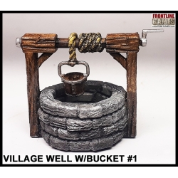 Village Well w/bucket 1 wooden crank FRONTLINE GAMES