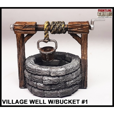Village Well w/bucket 1 wooden crank FRONTLINE GAMES