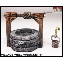 Village Well w/bucket 1 wooden crank FRONTLINE GAMES