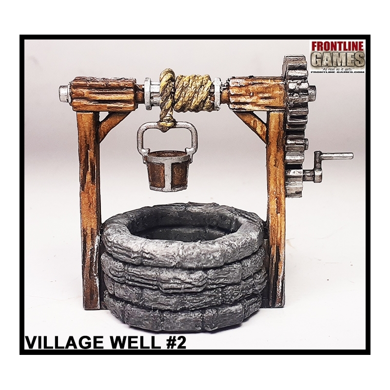 Village Well w/bucket 2 metal crank FRONTLINE GAMES