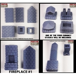 Chimney/Fireplace Set P2 for Half Timbered Village Inn & Tavern FRONTLINE GAMES