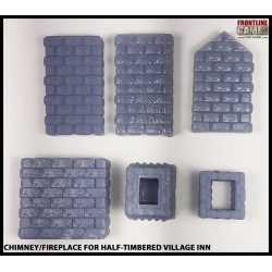 Chimney/Fireplace Set P2 for Half Timbered Village Inn & Tavern FRONTLINE GAMES