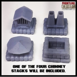 Chimney/Fireplace Set P2 for Half Timbered Village Inn & Tavern FRONTLINE GAMES